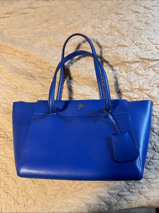 Tory Burch Handbags - Tory Burch Electric Blue Leather Tote